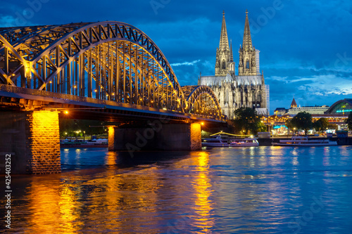 Cologne cathedral and Hohenzollern Bridge