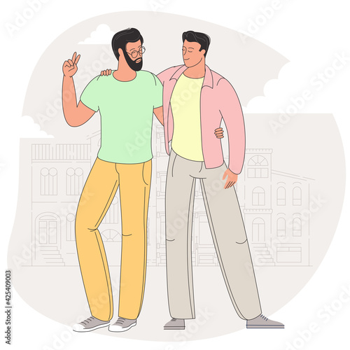 Young homosexuals gay couple