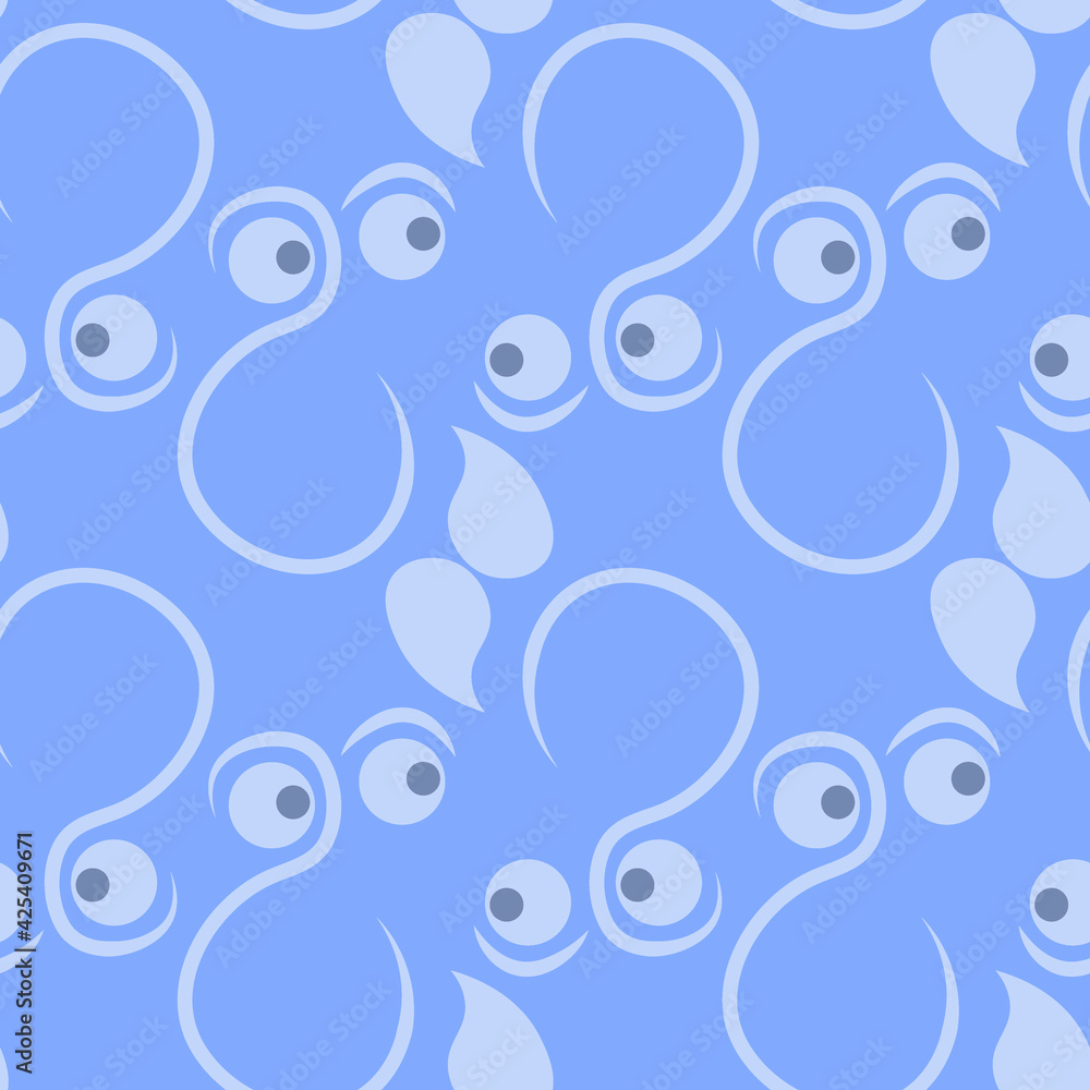 Seamless texture, pattern on a square background - face, look, surprise, mustache, gnome. Seamless texture, pattern on a square background - face, look, surprise, mustache, gnome.