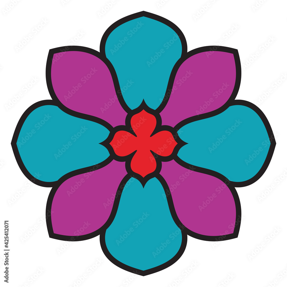 Cute Mandala. Ornamental round doodle flower isolated on white background. Geometric decorative ornament in ethnic oriental style. Cute Mandala. Ornamental round doodle flower isolated on white background. Geometric decorative ornament in ethnic oriental style.