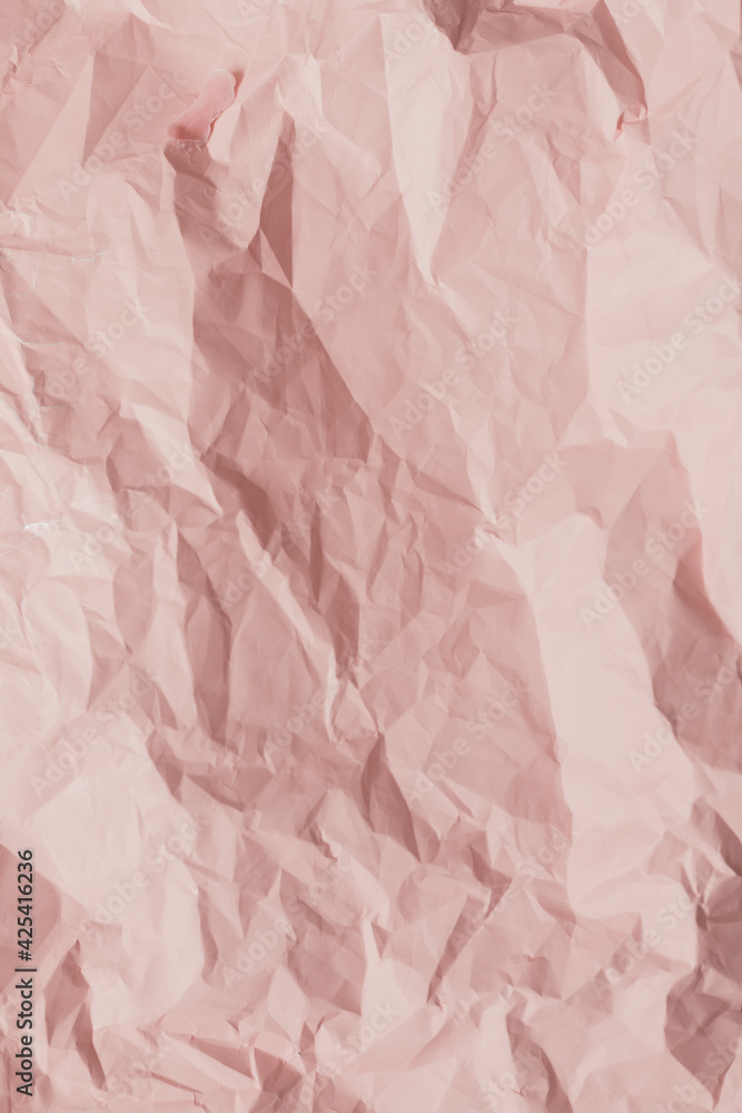Pink paper crumpled texture Pink paper crumpled texture