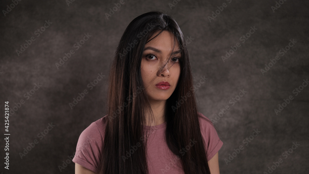 Portrait of a young pretty woman - studio photography Portrait of a young pretty woman - studio photography