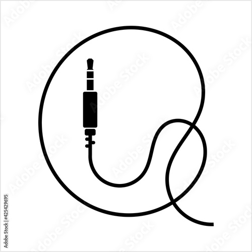 Audio Cable Icon, Plug Wire