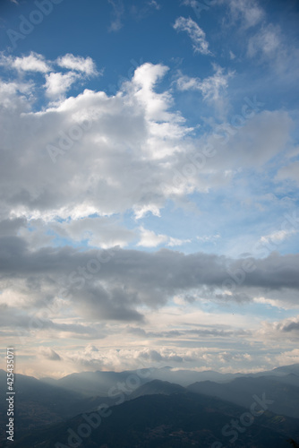 clouds in the mountains