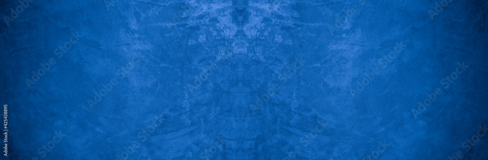 Old wall pattern texture cement blue dark abstract blue color design are light with black gradient background. Old wall pattern texture cement blue dark abstract blue color design are light with black gradient background.
