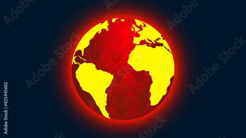 Global warming concept vector illustration