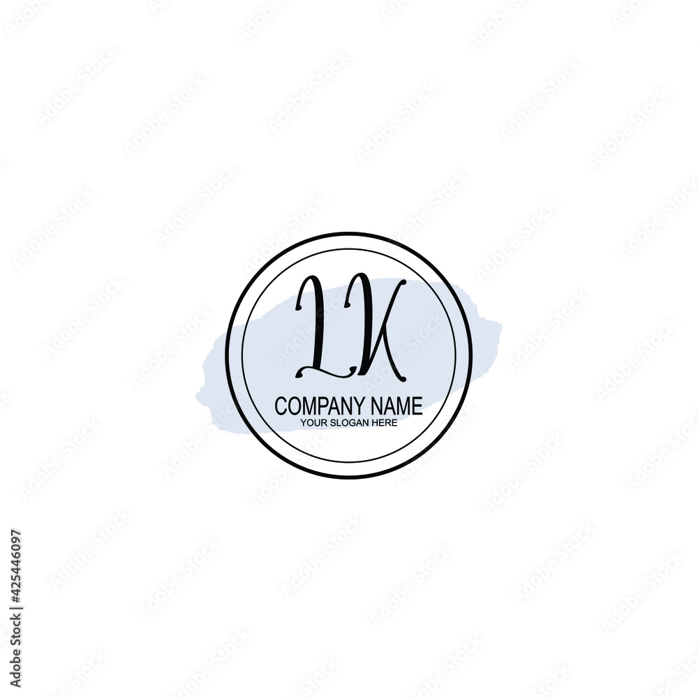LK Initials handwritten minimalistic logo template vector LK Initials handwritten minimalistic logo template vector