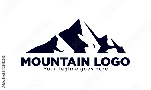 Adventure mountain elegant vector logo