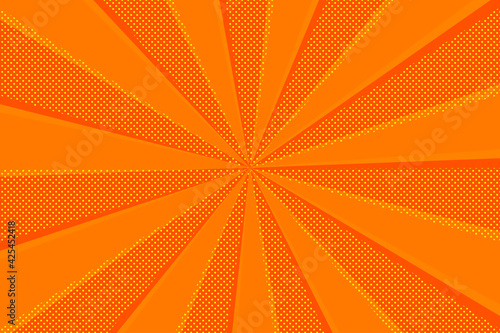 水玉ドットと放射線背景 Radial abstract background ray with polka dot