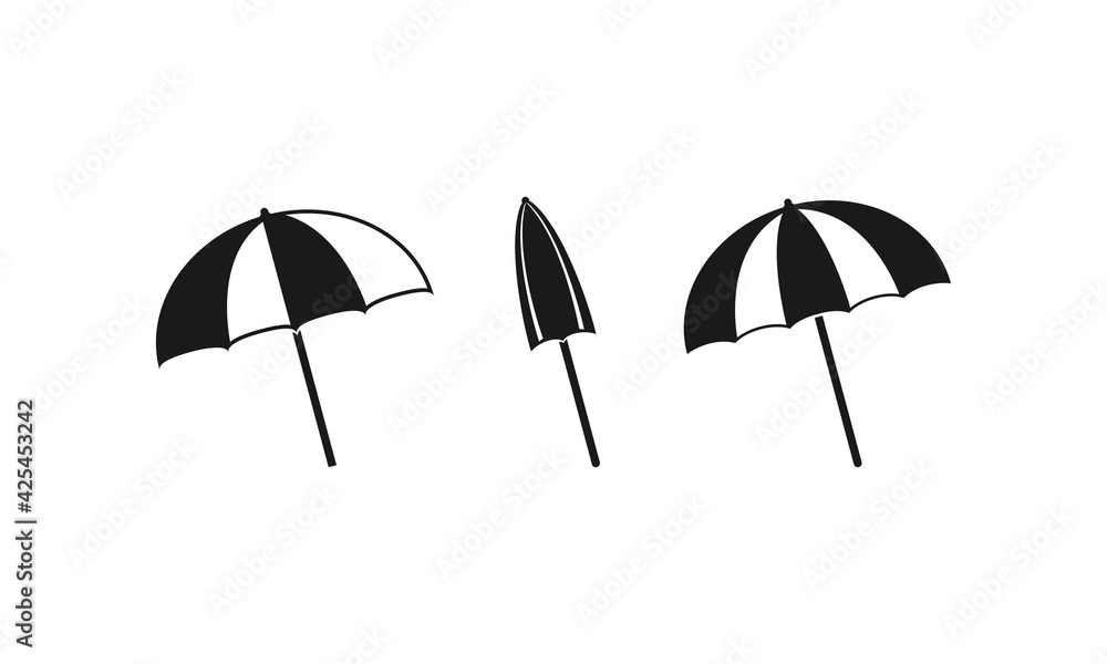 Umbrella set illustration vector