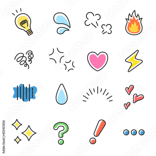 感情アイコンのイラストセット