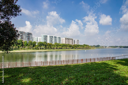 Photography Singapore 2nd April 2021: the lake view of Bedok reservoir at Morning time