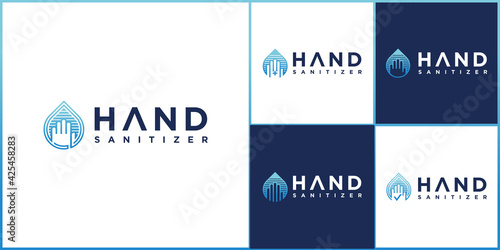 Water Drop Hand Wash Sanitizer Logo Design