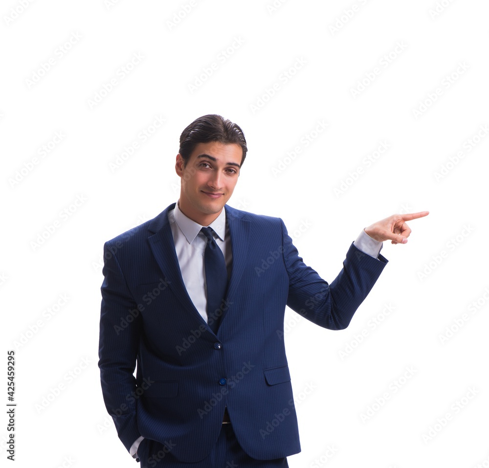 Young businessman isolated on white background Young businessman isolated on white background