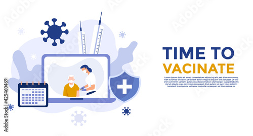 time of vaccines pandemic and health crisis concept. medical staff attending.