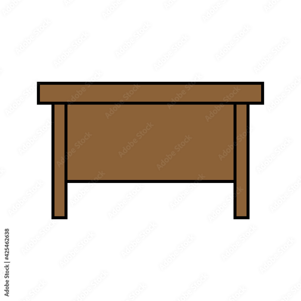 Cartoon Brown Table Vector Illustration Cartoon Brown Table Vector Illustration