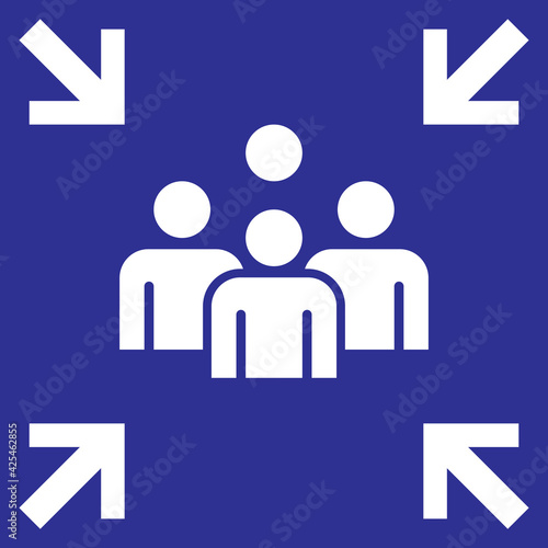 emergency evacuation assembly point icon