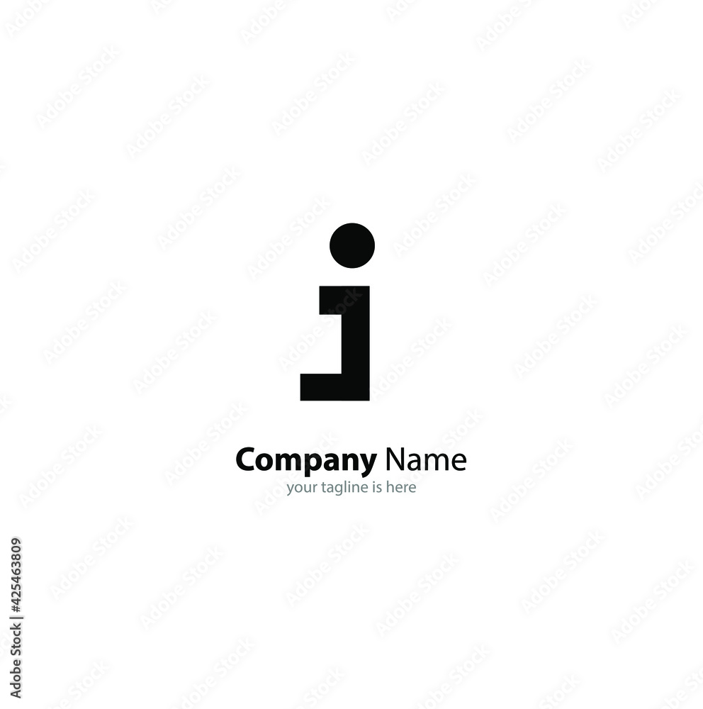 Fototapeta premium letter J elegant logo concept of minimalist style