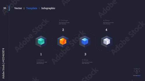 Minimalistic infographic presentation slide.