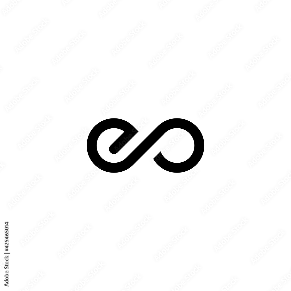 Simple abstract design infinity initial letter EO Simple abstract design infinity initial letter EO