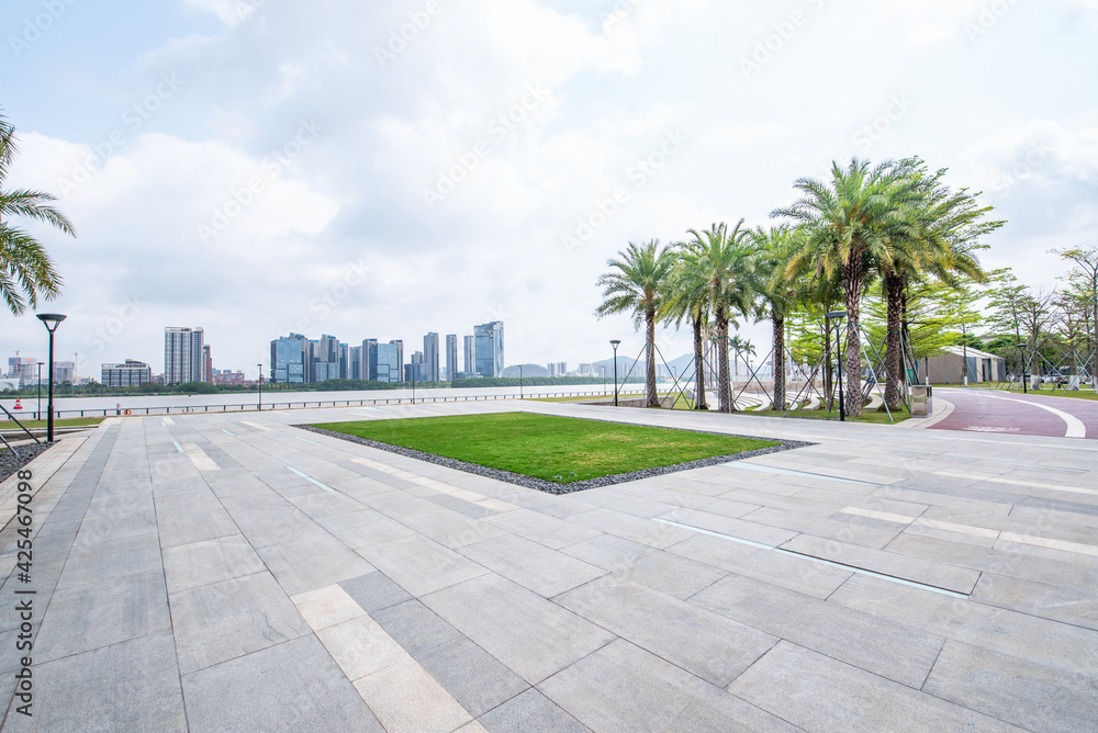 Scenic view of Lingshan Island in Pearl Bay, Nansha, Guangzhou, China