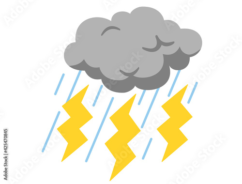 雷雨　雷　かみなり　カミナリ
