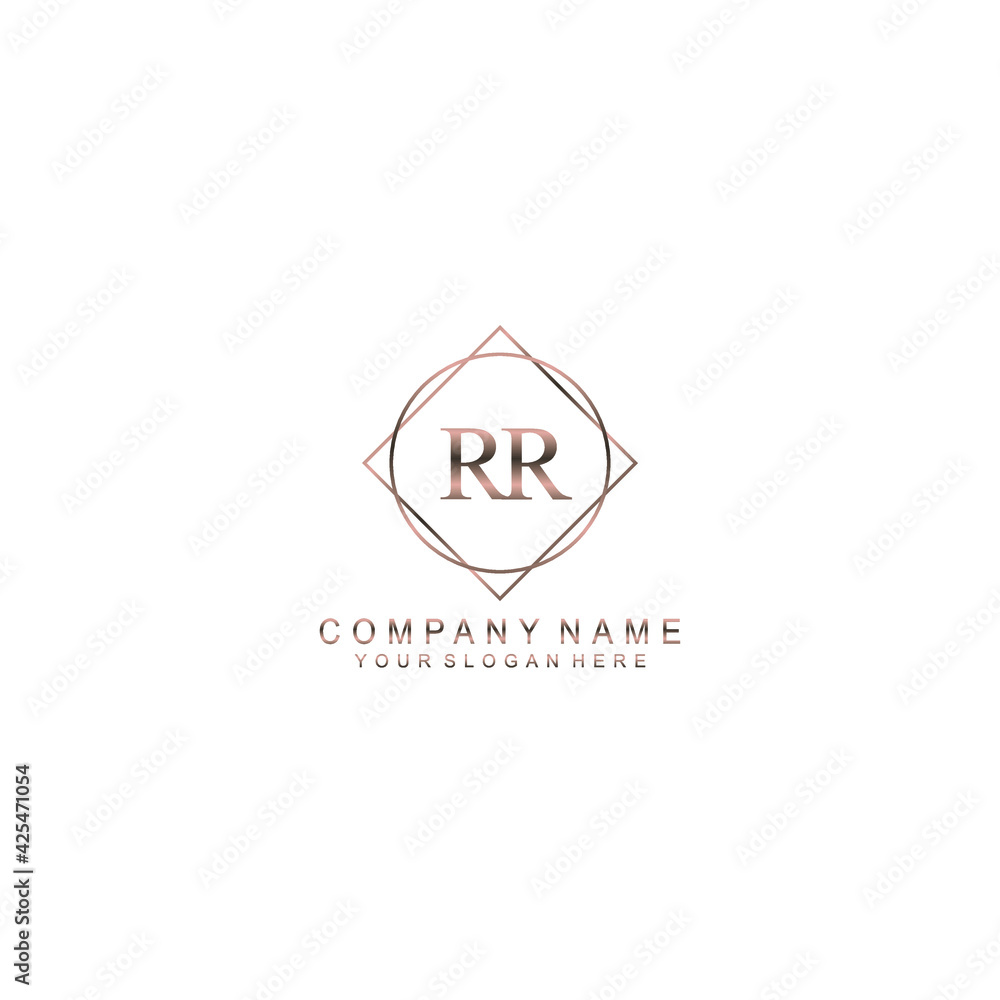 RR Initials handwritten minimalistic logo template vector RR Initials handwritten minimalistic logo template vector