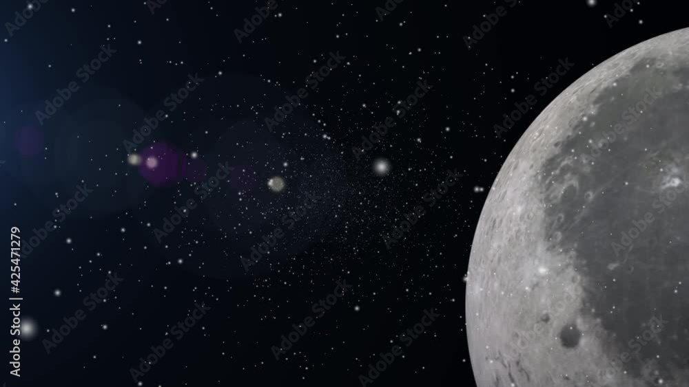 the surface of the moon that rotates in space. the surface of the moon that rotates in space.