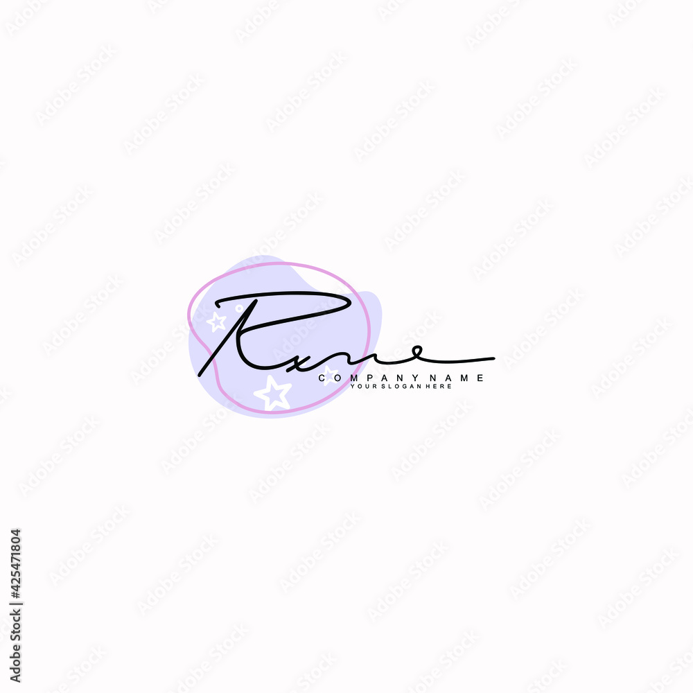 RX Initials handwritten minimalistic logo template vector RX Initials handwritten minimalistic logo template vector