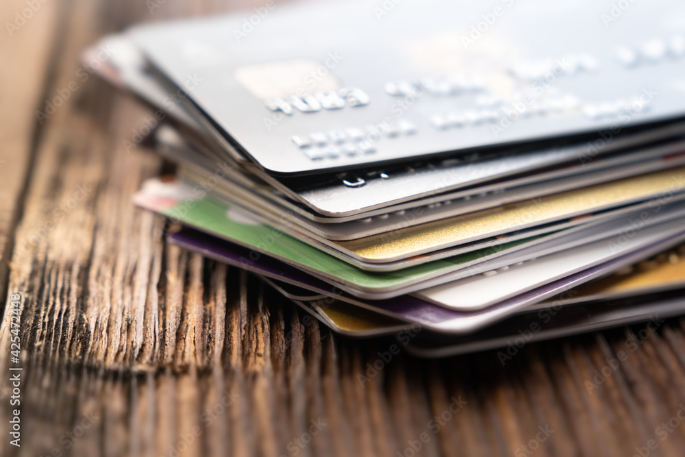 Credit cards for online shopping. Credit card close up. Credit cards for online shopping. Credit card close up.