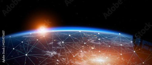 Global connection The best in the world of wireless connections Best Global Business Internet Ideas from Artificial Intelligence Concept Set. Elements of this image furnished by NASA.