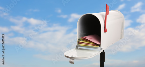 Fotografia Mail box with letters outdoors