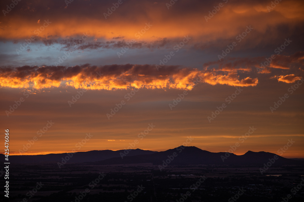 Colourful sky and clouds