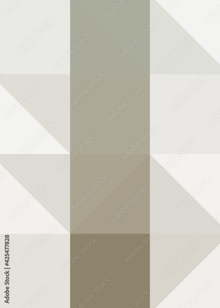 Naklejka premium Abstract color Low-Polygones Generative Art background illustration