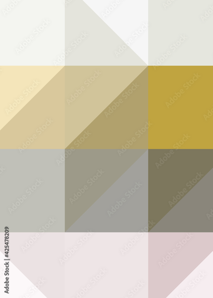 Fototapeta premium Abstract color Low-Polygones Generative Art background illustration