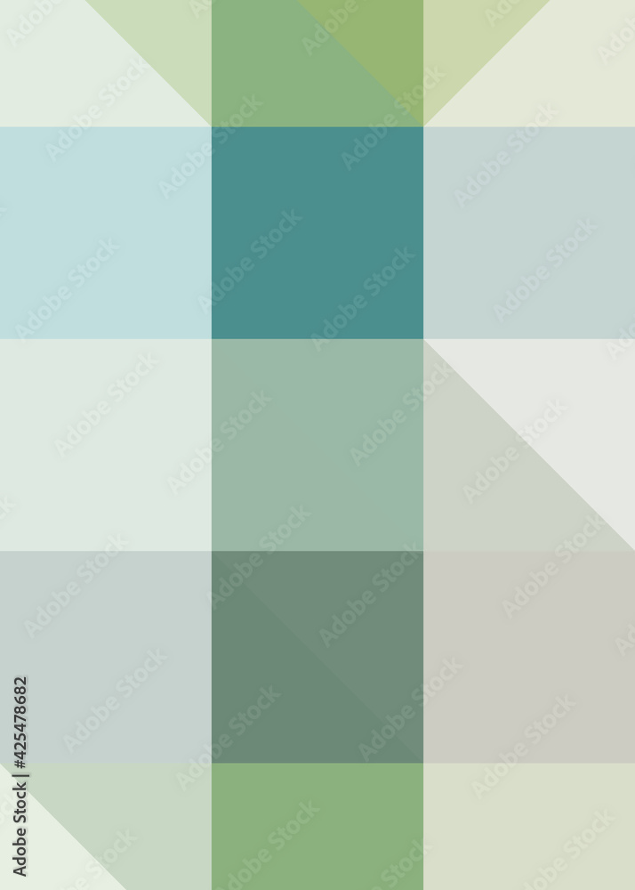 Fototapeta premium Abstract color Low-Polygones Generative Art background illustration