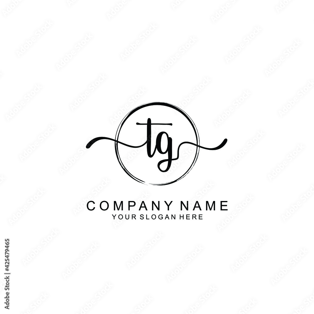 TG Initials handwritten minimalistic logo template vector TG Initials handwritten minimalistic logo template vector