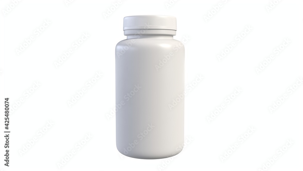 3d render of white plastic bottle with pills isolated 3d render of white plastic bottle with pills isolated
