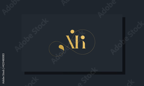 Minimal royal initial letters XK logo