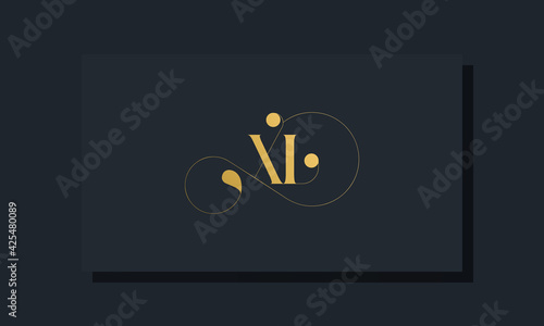 Minimal royal initial letters XL logo