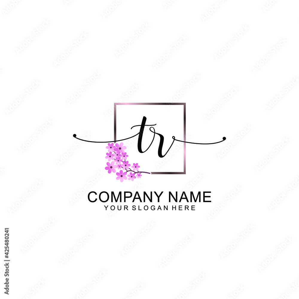 TR Initials handwritten minimalistic logo template vector TR Initials handwritten minimalistic logo template vector