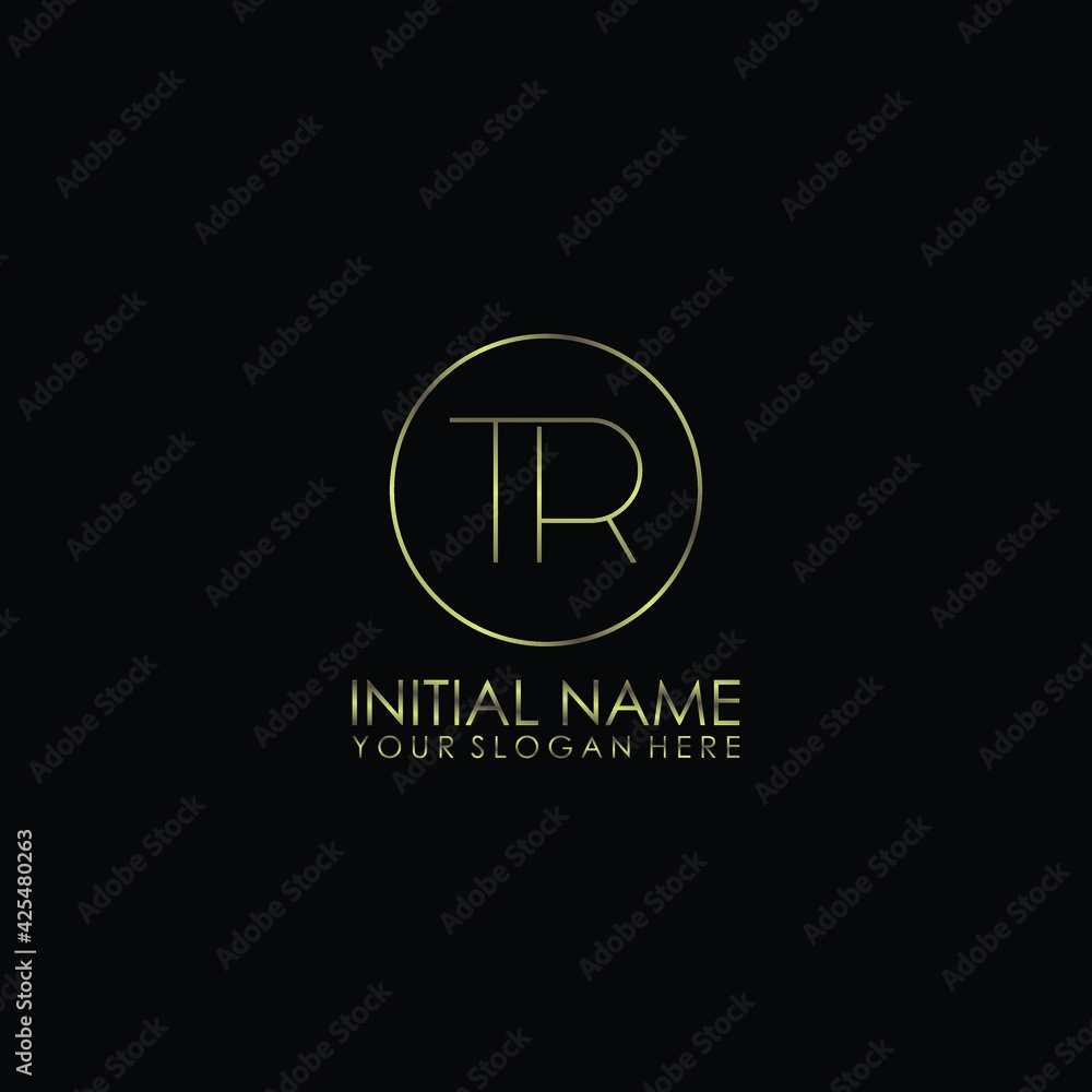 TR Initials handwritten minimalistic logo template vector TR Initials handwritten minimalistic logo template vector