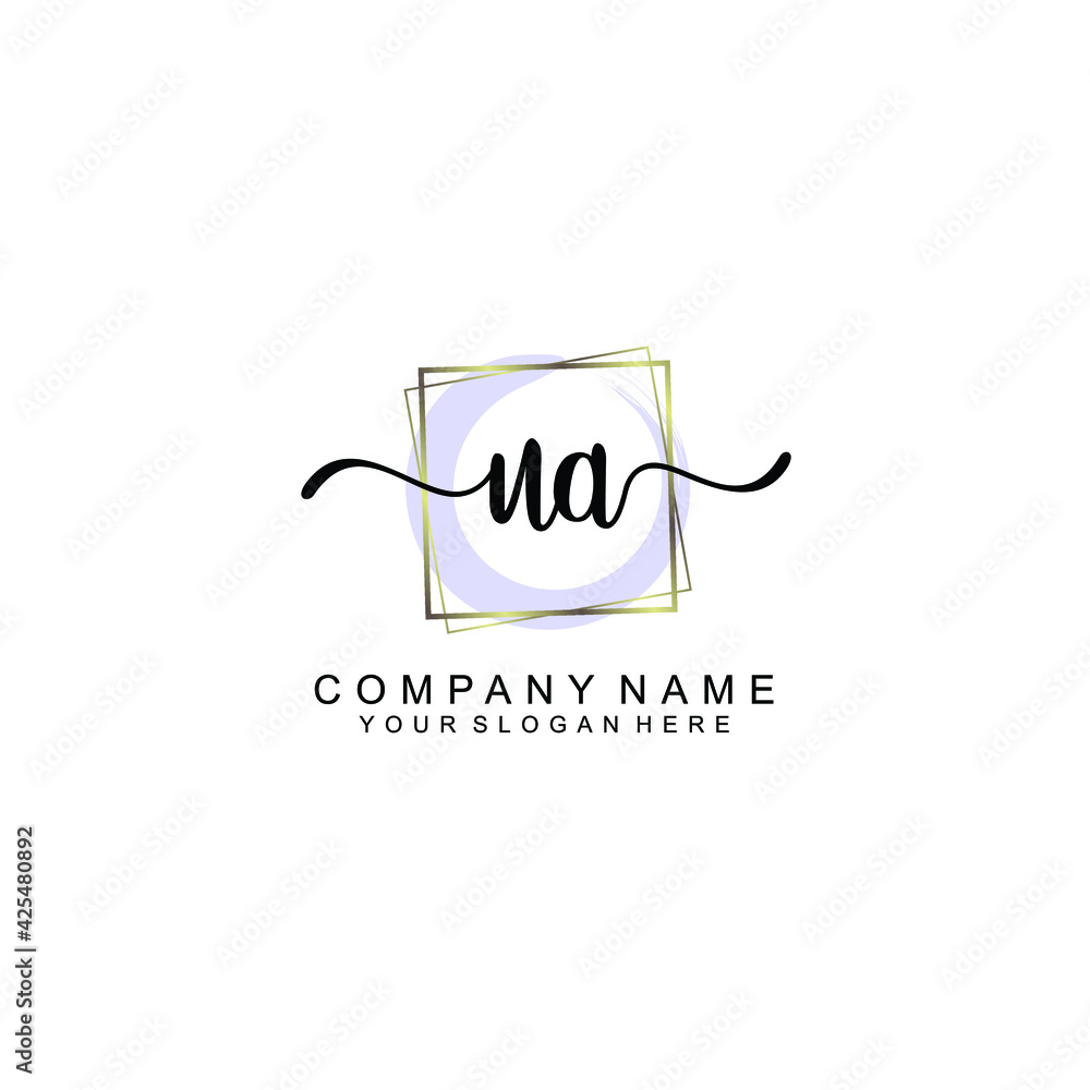 UA Initials handwritten minimalistic logo template vector UA Initials handwritten minimalistic logo template vector