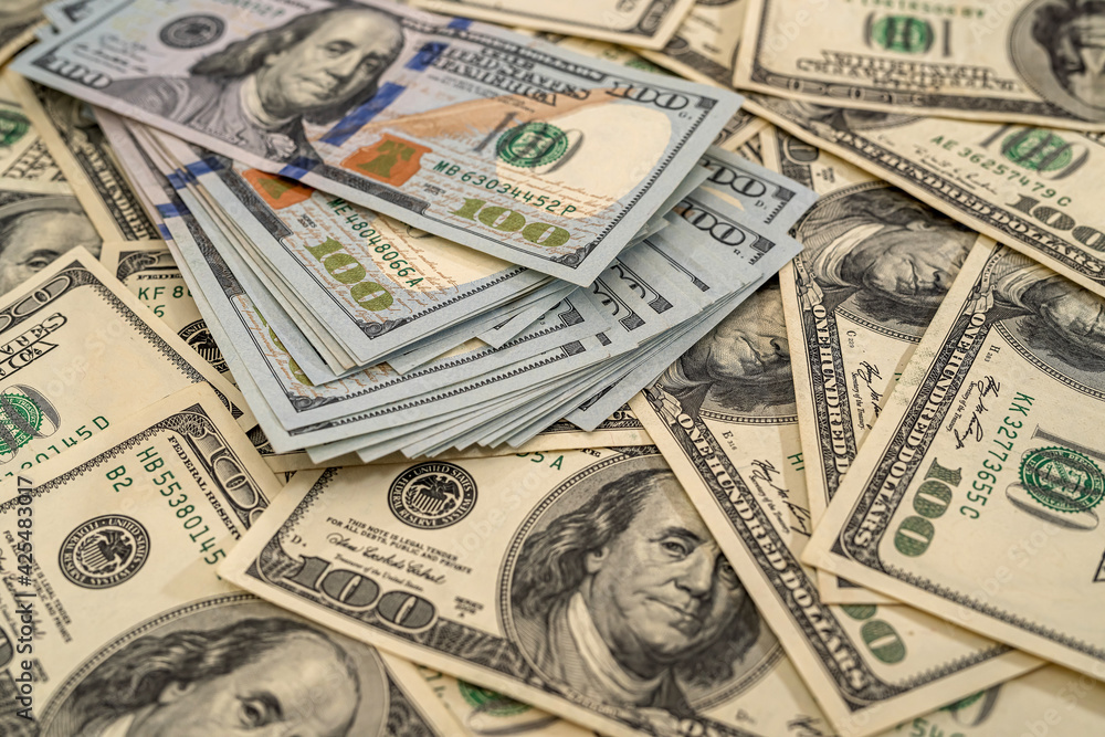Background of US dollar bills. Top view point. Background of US dollar bills. Top view point.