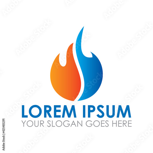 abstract fire vector , energy logo