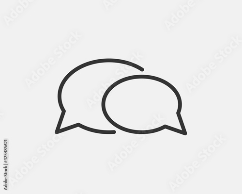 Chat icon vector design element. Talk bubble speech sign. Dialogue balloon.