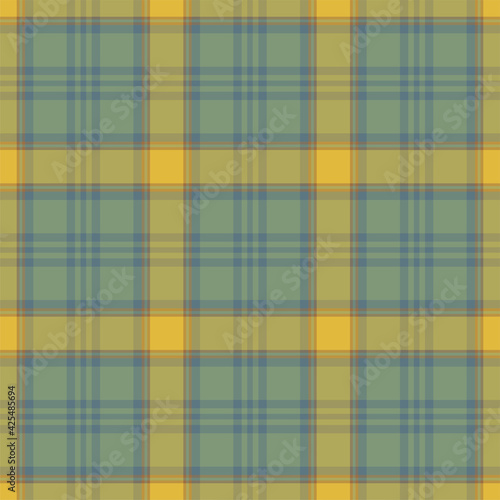 Plaid seamless pattern. Vector background of textile ornament. Flat fabric design.