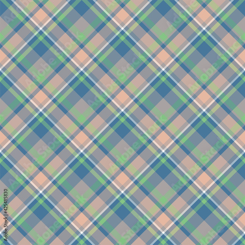 Plaid seamless pattern. Vector background of textile ornament. Flat fabric design.