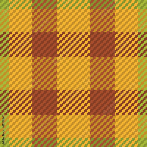 Seamless pattern of scottish tartan plaid. Repeatable background with check fabric texture. Vector backdrop striped textile print.