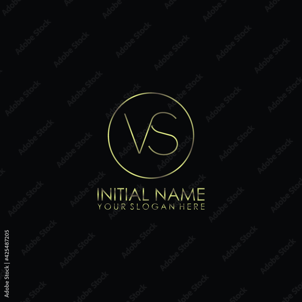 VS Initials handwritten minimalistic logo template vector VS Initials handwritten minimalistic logo template vector
